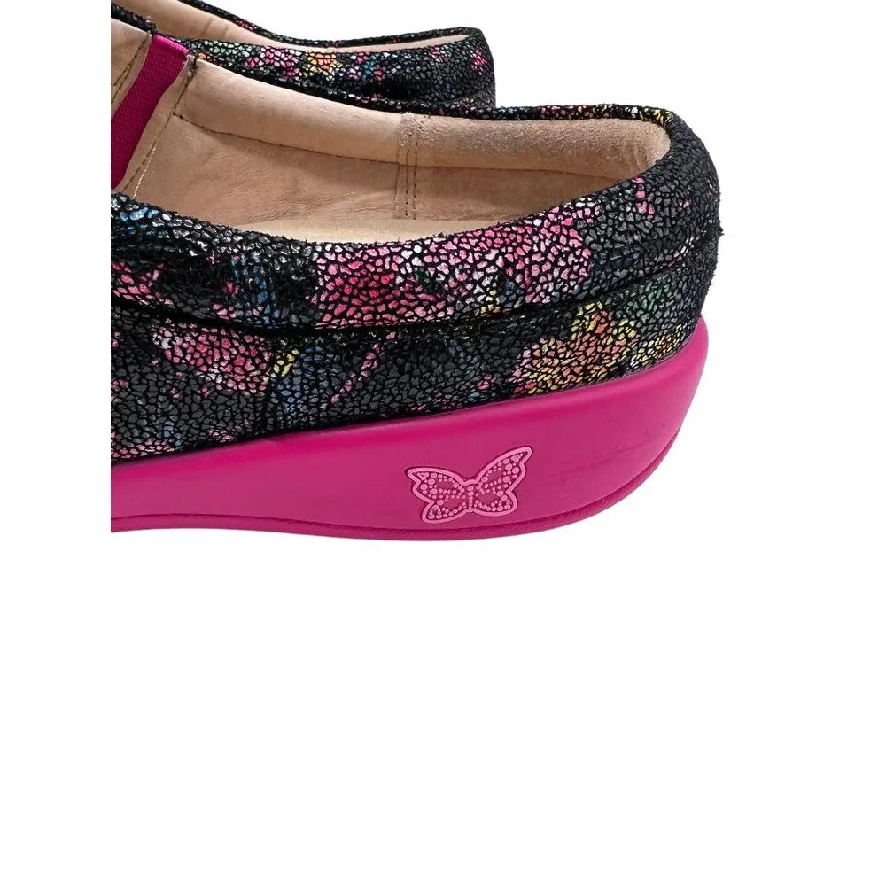 Alegria Floral slip-on Nursing Medical professional shoes women size 39 KAY-884 - Picture 7 of 9